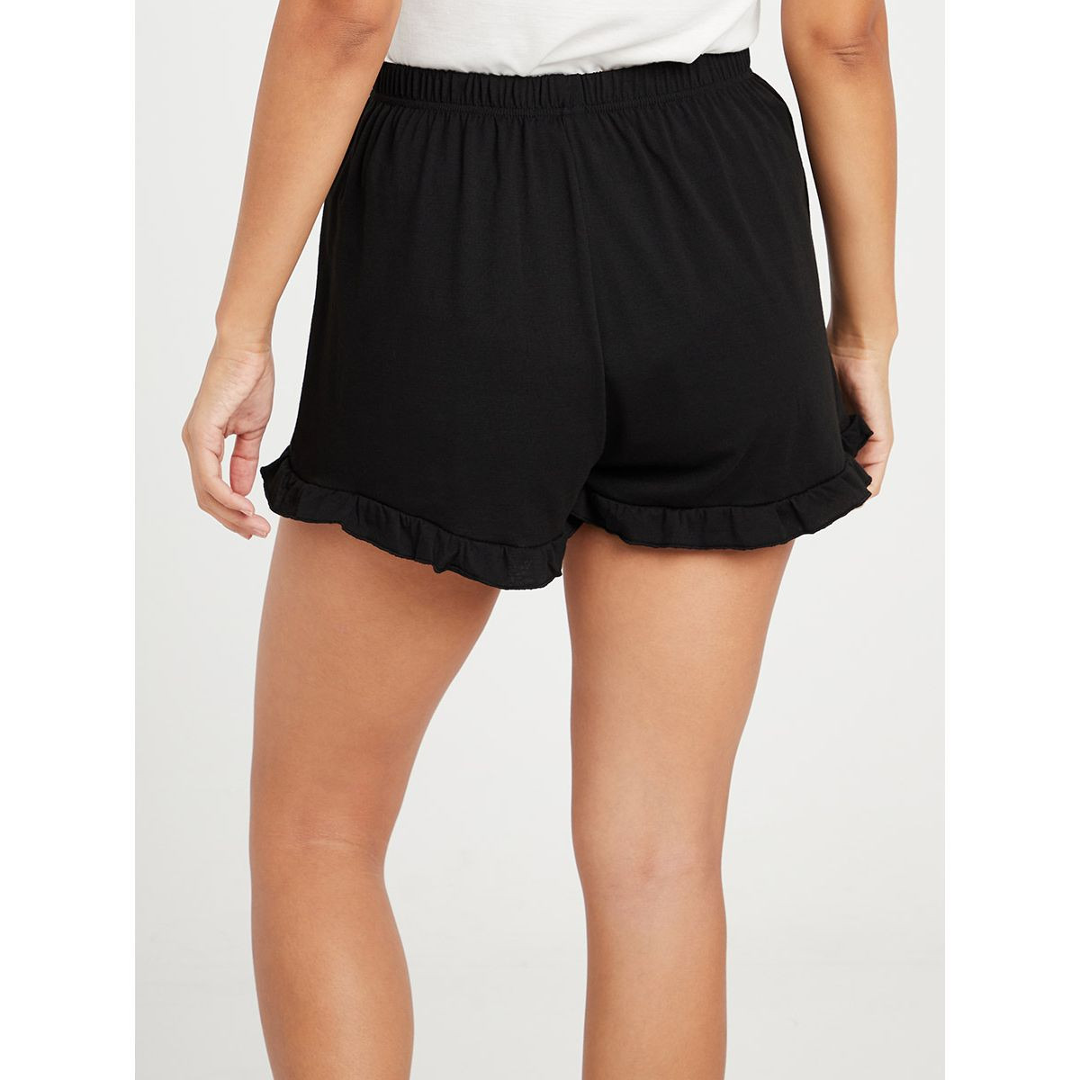 Styli Pack of 2 - Ruffle Hem Shorts Set-women-clothing-nightwear-pyjamas-bottoms-image-4