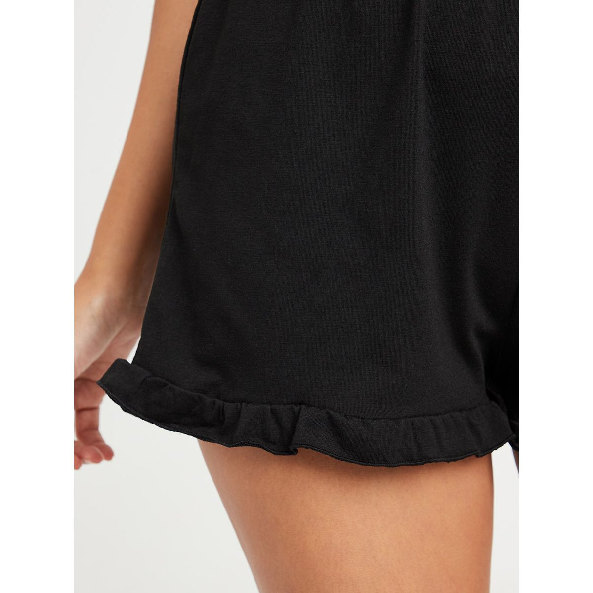 Styli Pack of 2 - Ruffle Hem Shorts Set-women-clothing-nightwear-pyjamas-bottoms-image-5