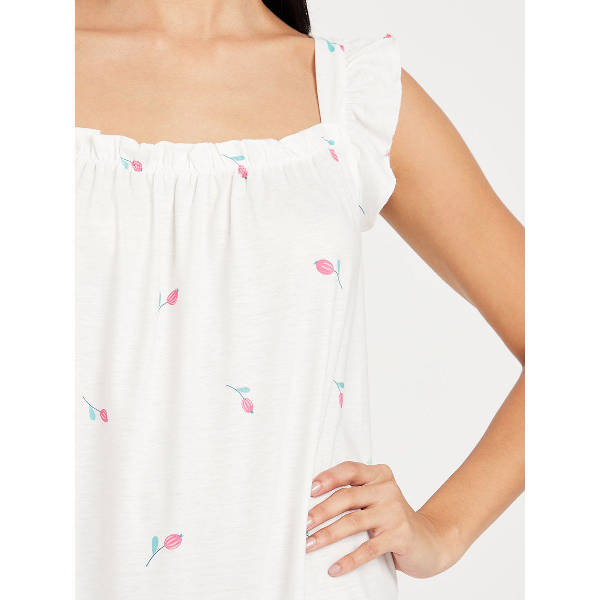 قميص نوم ميدي بطبعة زهور من ستايلي-women-clothing-nightwear-nighties-image-4