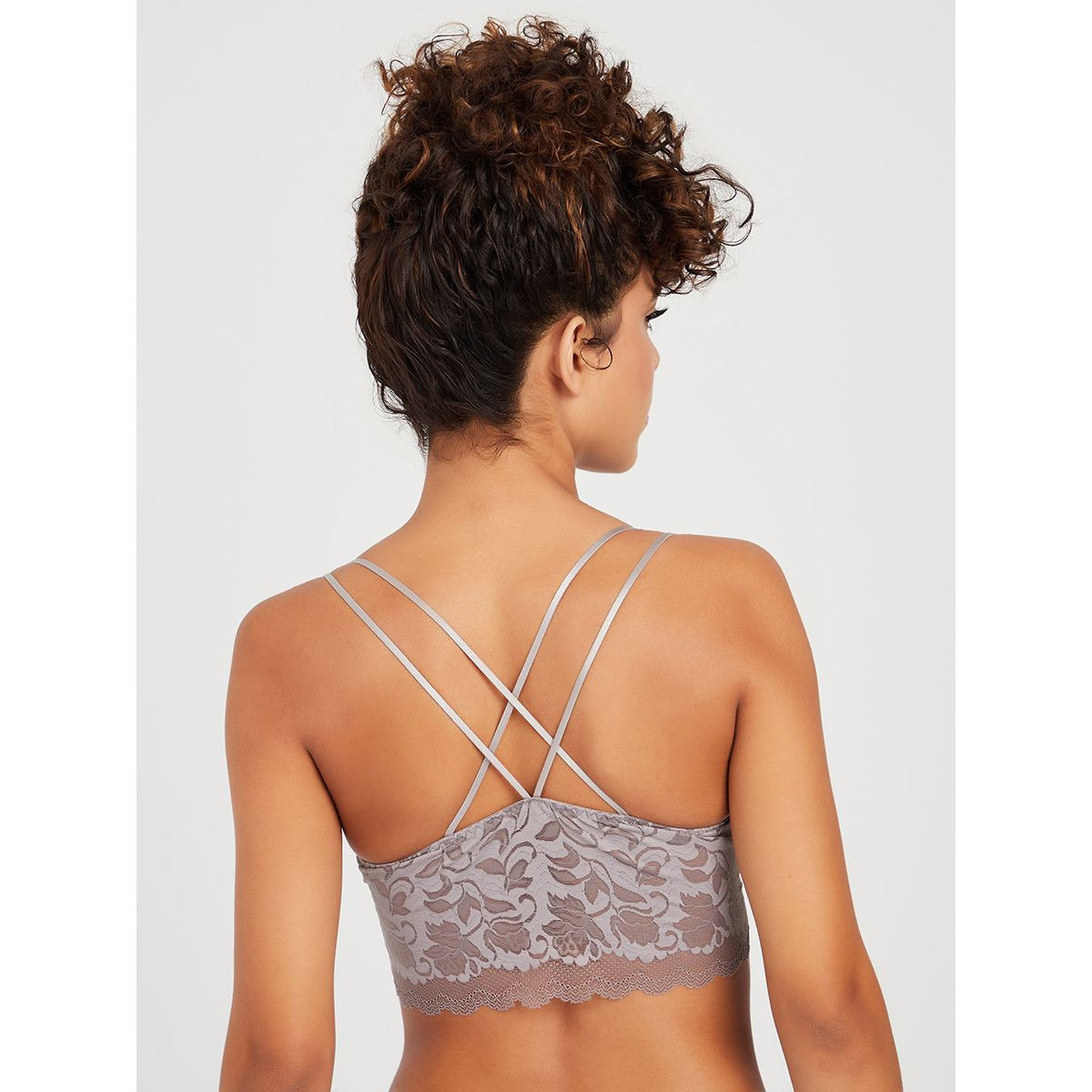 Styli Padded Non Wired Multistrap Back Floral Mesh Bralette-women-clothing-lingerie-bras-image-3