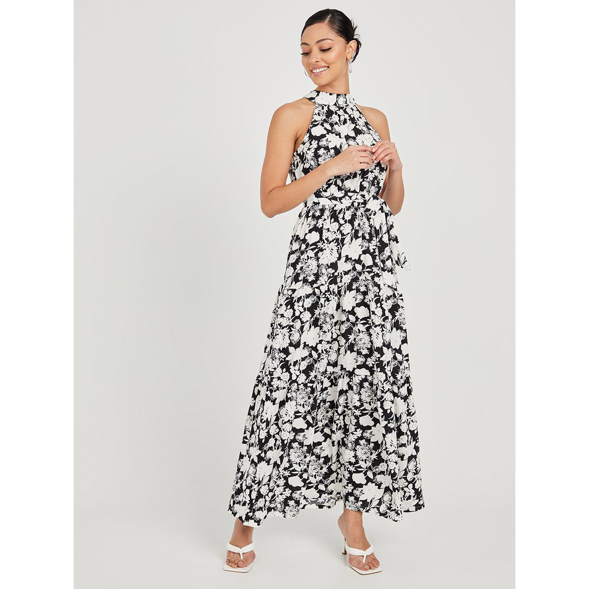 Styli Floral Print Sleeveless Halter Neck A-Line Maxi Dress-women-clothing-dresses-image-6
