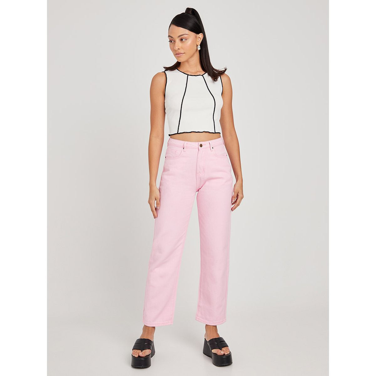 جينز بخصر عالي من ستايلي-women-clothing-bottoms-jeans-image-2