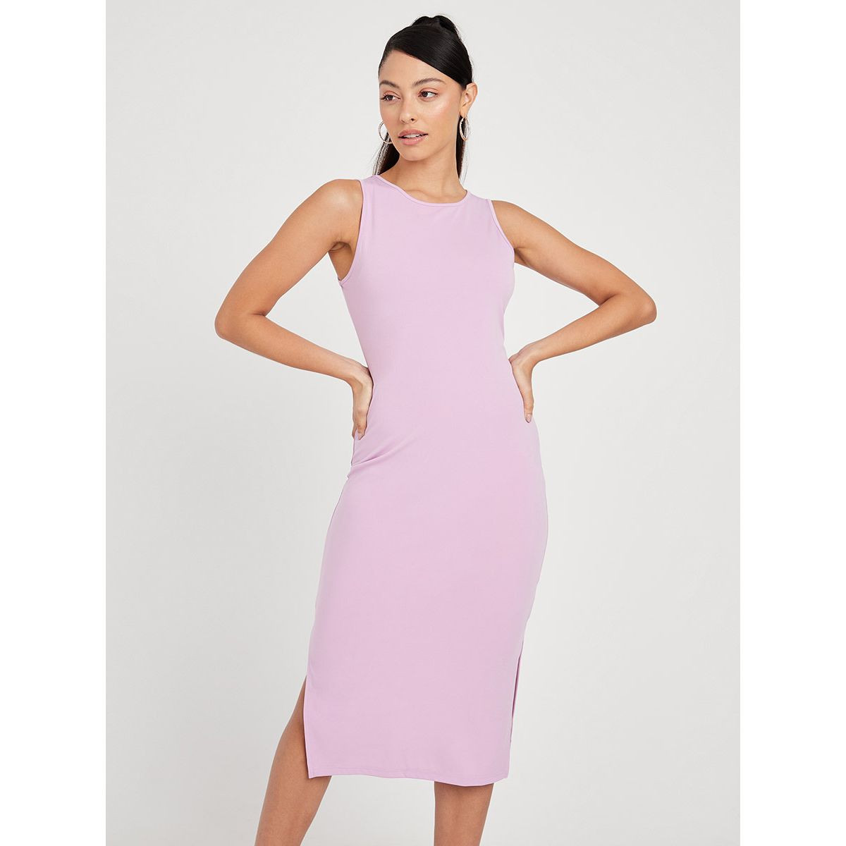فستان بلا اكمام وفتحة جانبية من ستايلي-women-clothing-dresses-image-2