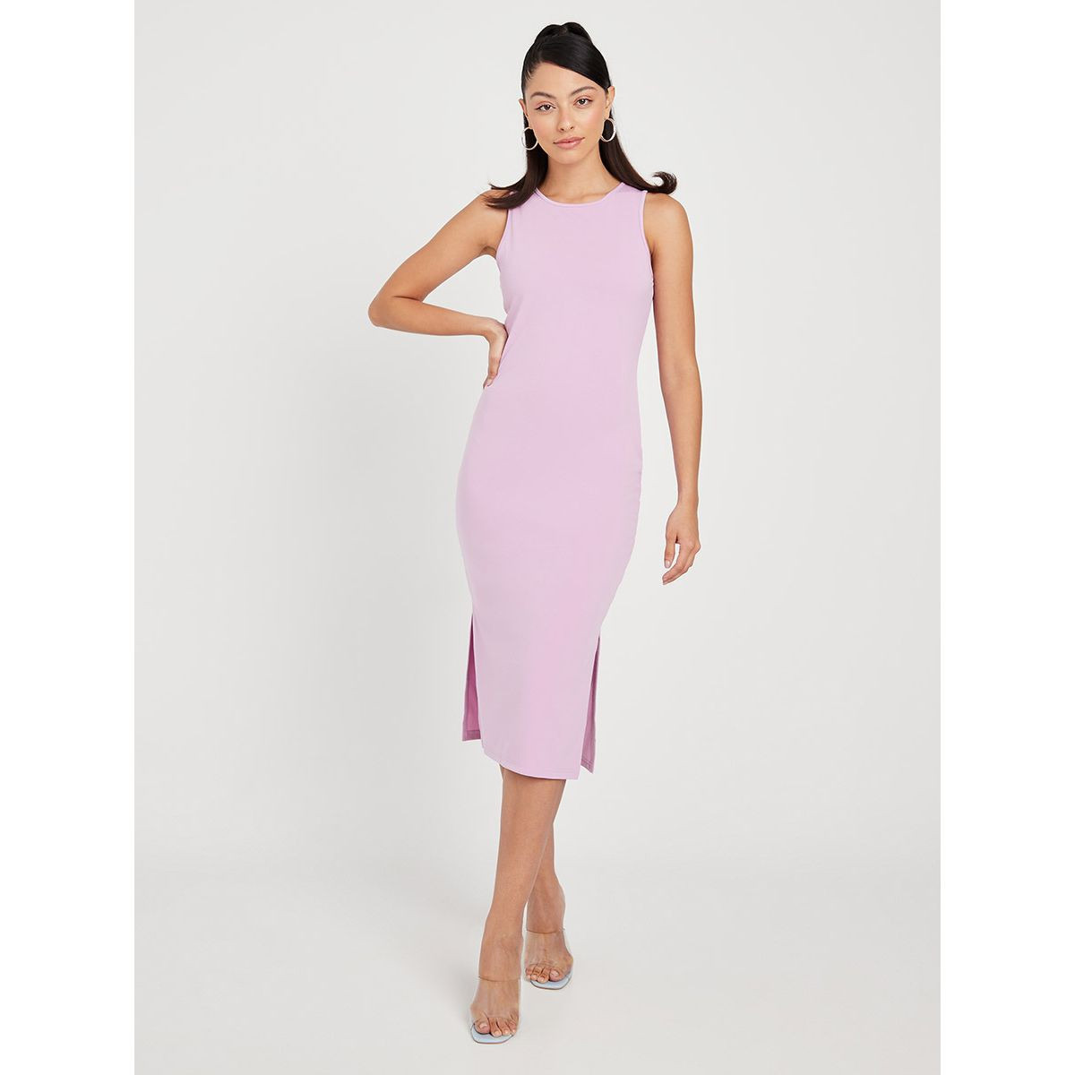 فستان بلا اكمام وفتحة جانبية من ستايلي-women-clothing-dresses-image-5