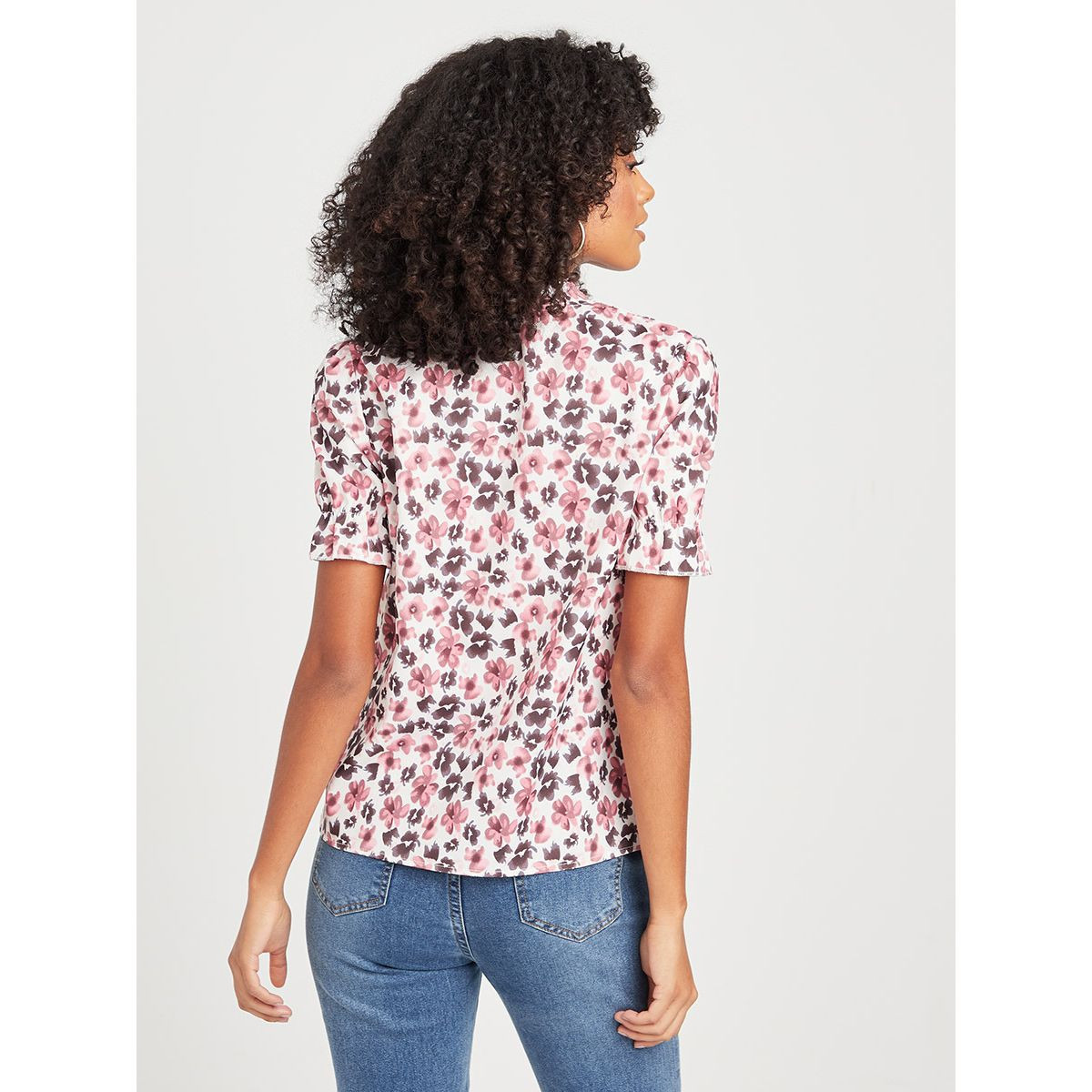 Styli Short Sleeves Tie Up Neck Floral Print Shirt-women-clothing-shirtsandblouses-blouses-image-4