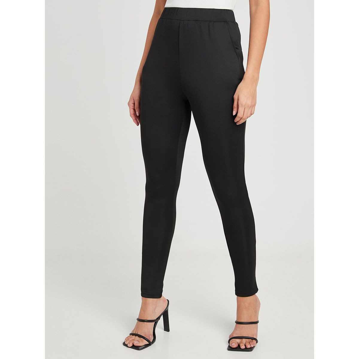 بنطال سكيني بخصر عالي من ستايلي-women-clothing-bottoms-trousers-image-1