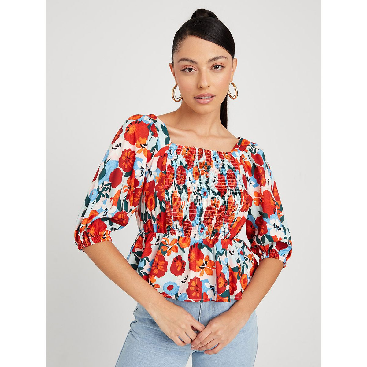 بلوزة بطبعة زهور من ستايلي-women-clothing-shirtsandblouses-blouses-image-1