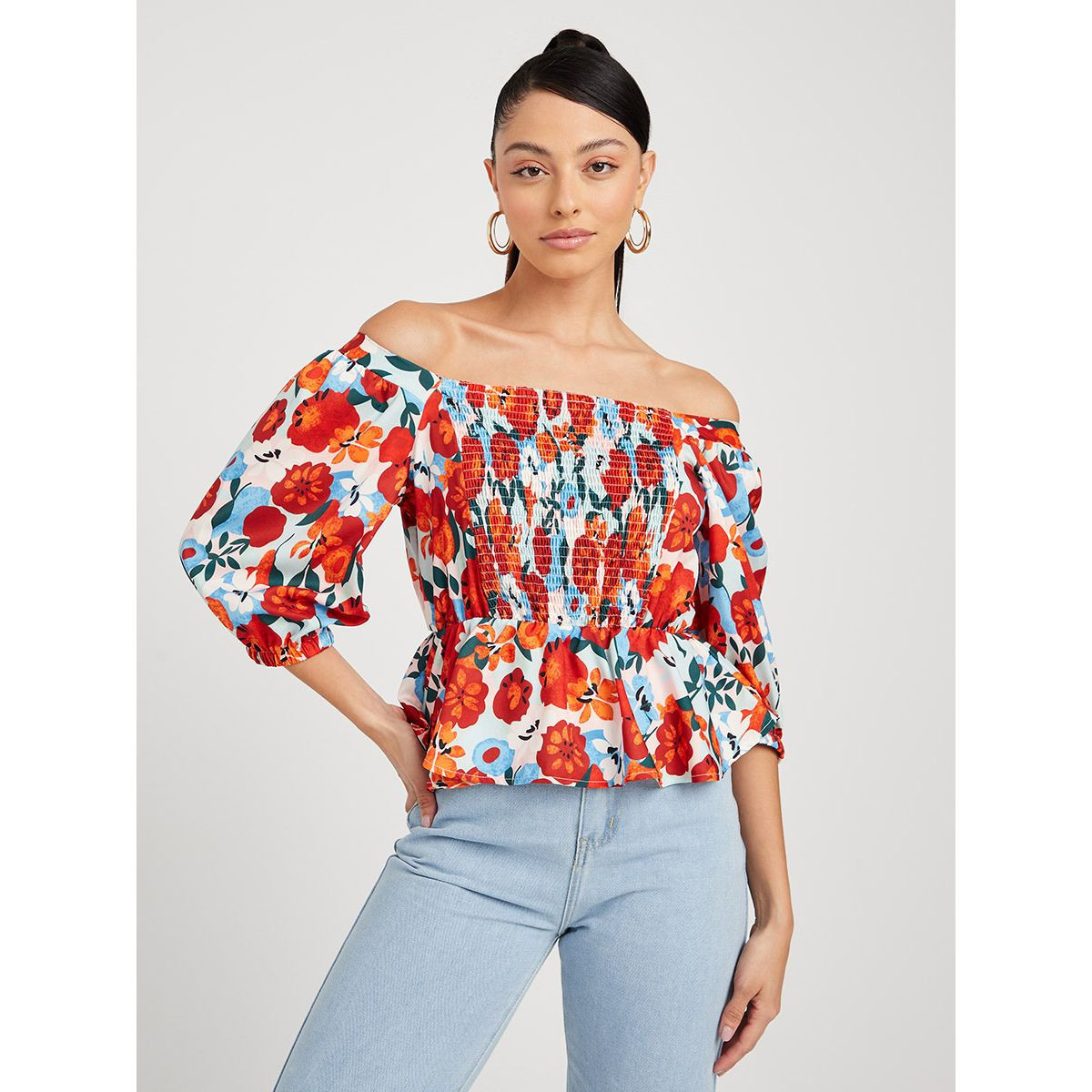 بلوزة بطبعة زهور من ستايلي-women-clothing-shirtsandblouses-blouses-image-5