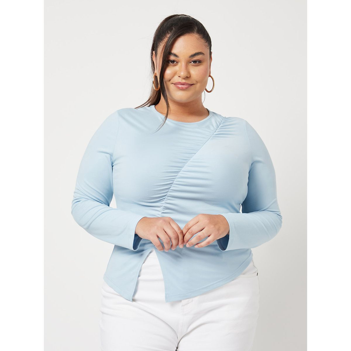 بلوزة باكمام طويلة من ستايلي-women-clothing-shirtsandblouses-blouses-image-1