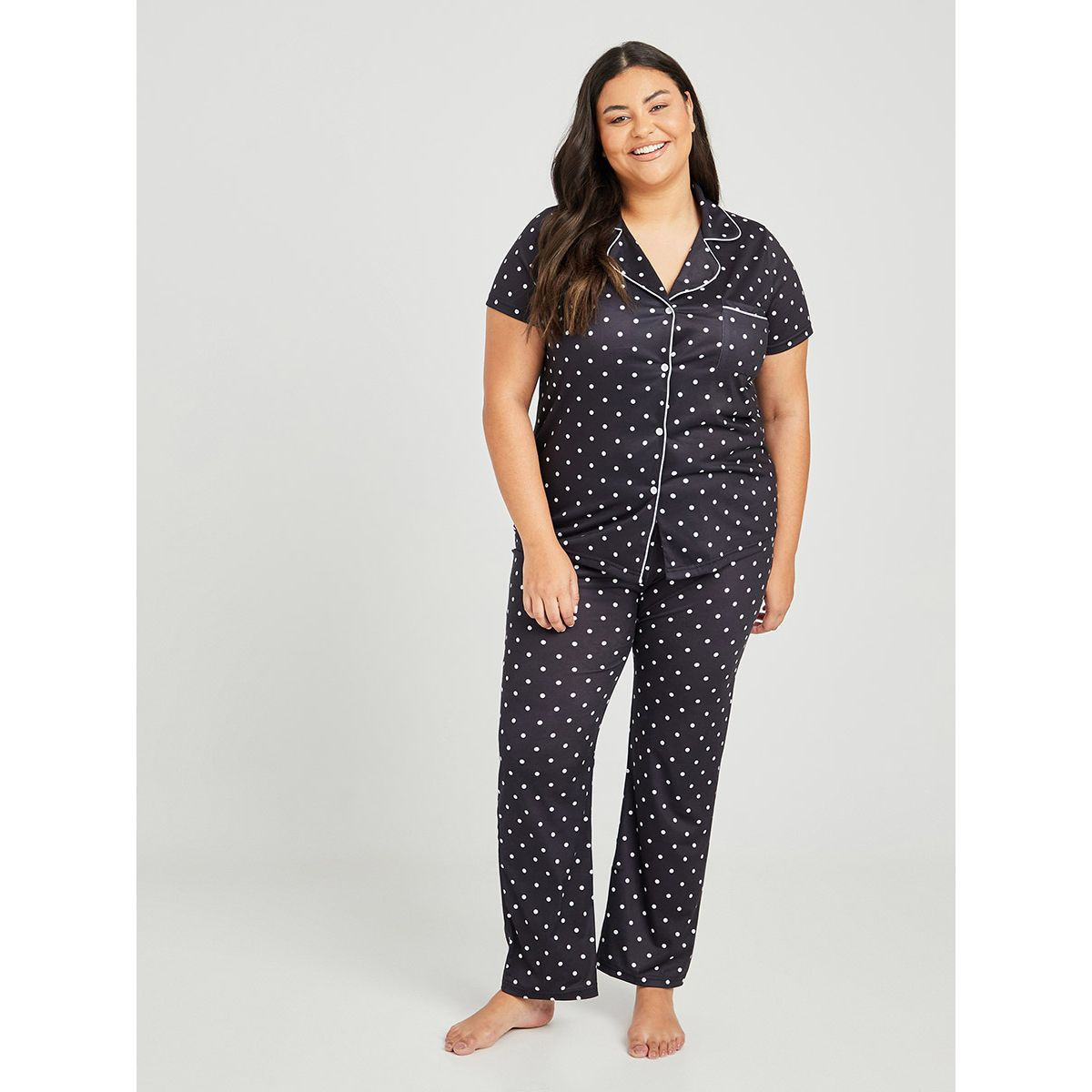 طقم بيجاما ( تيشيرت + بنطال ) من ستايلي-women-clothing-nightwear-pyjamas-longsets-image-1