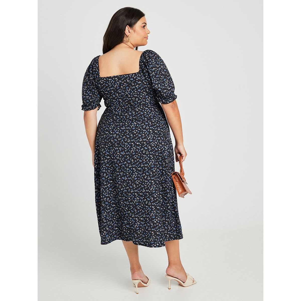 فستان ميدي باكمام قصيرة من ستايلي-women-clothing-dresses-image-4