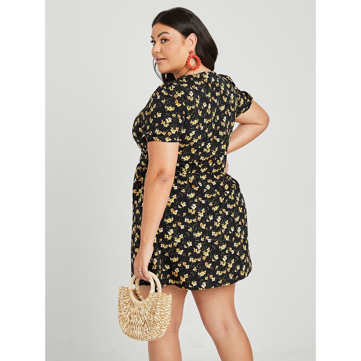فستان قصير باكمام قصيرة من ستايلي-women-clothing-dresses-image-5