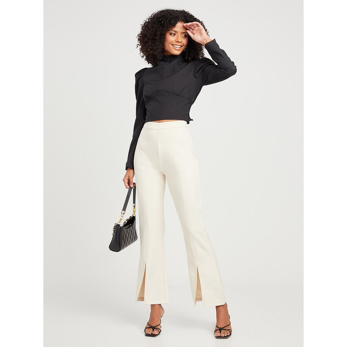 بلوزة بياقة عالية واكمام طويلة من ستايلي-women-clothing-shirtsandblouses-blouses-image-2