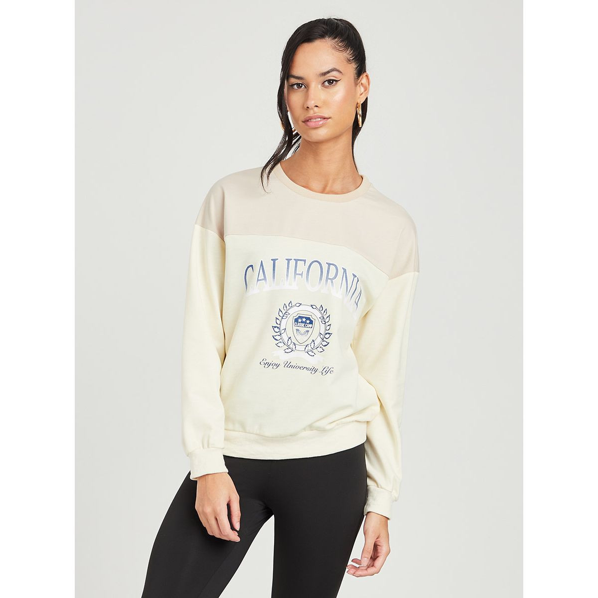 سويت شيرت بنمط كتل الالوان من ستايلي-women-clothing-hoodiesandsweatshirts-sweatshirts-image-1