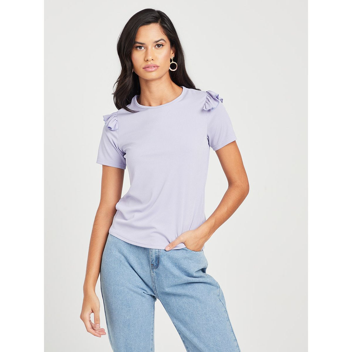تيشيرت مضلع باكمام قصيرة-women-clothing-tshirts-image-3