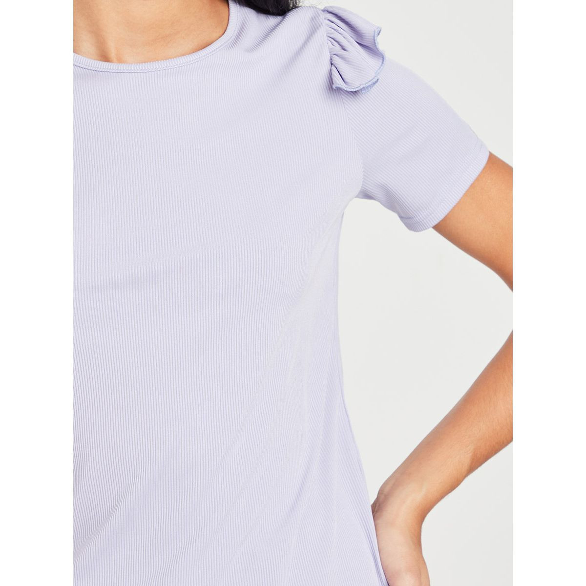 تيشيرت مضلع باكمام قصيرة-women-clothing-tshirts-image-4