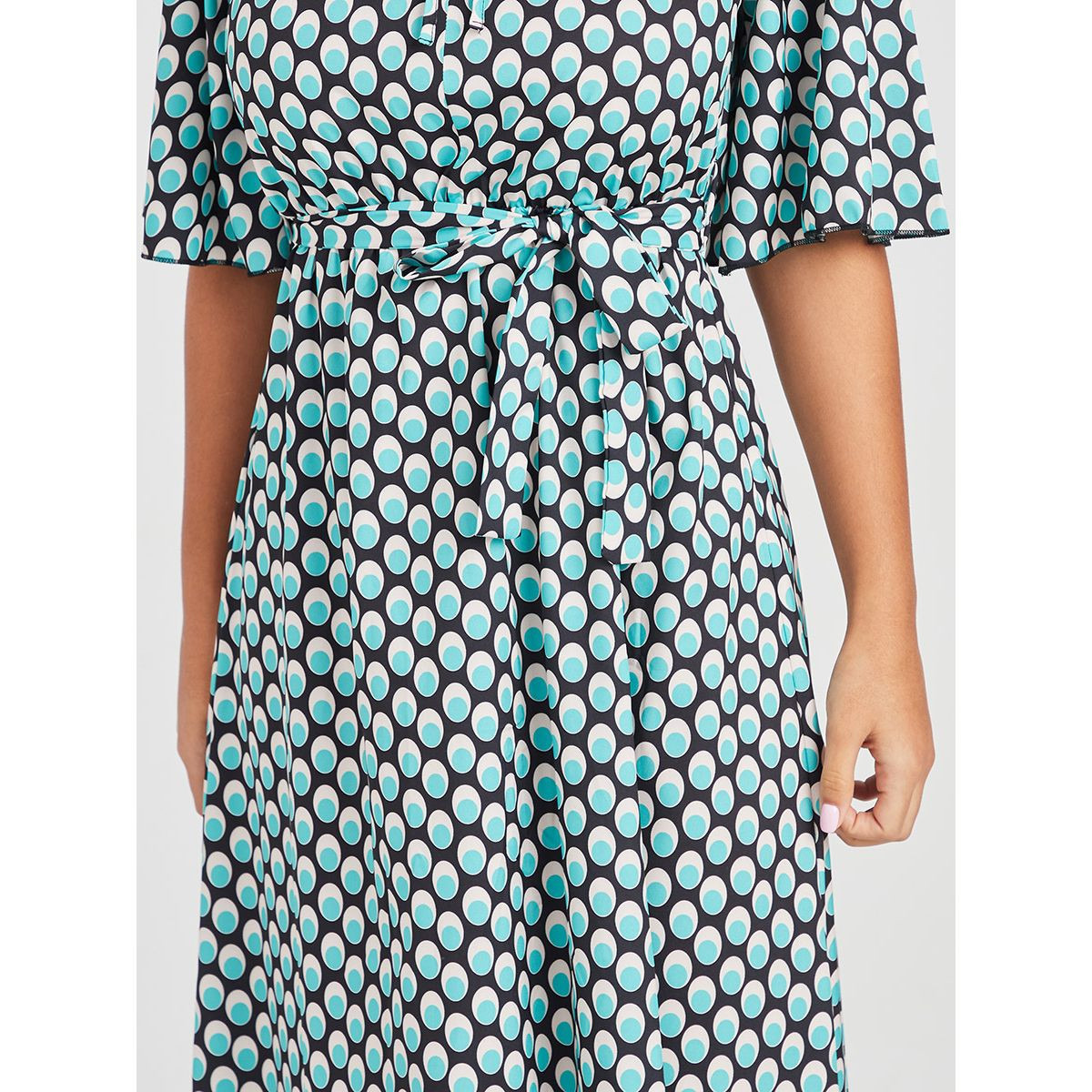 فستان ميدي باكمام قصيرة-women-clothing-dresses-image-3