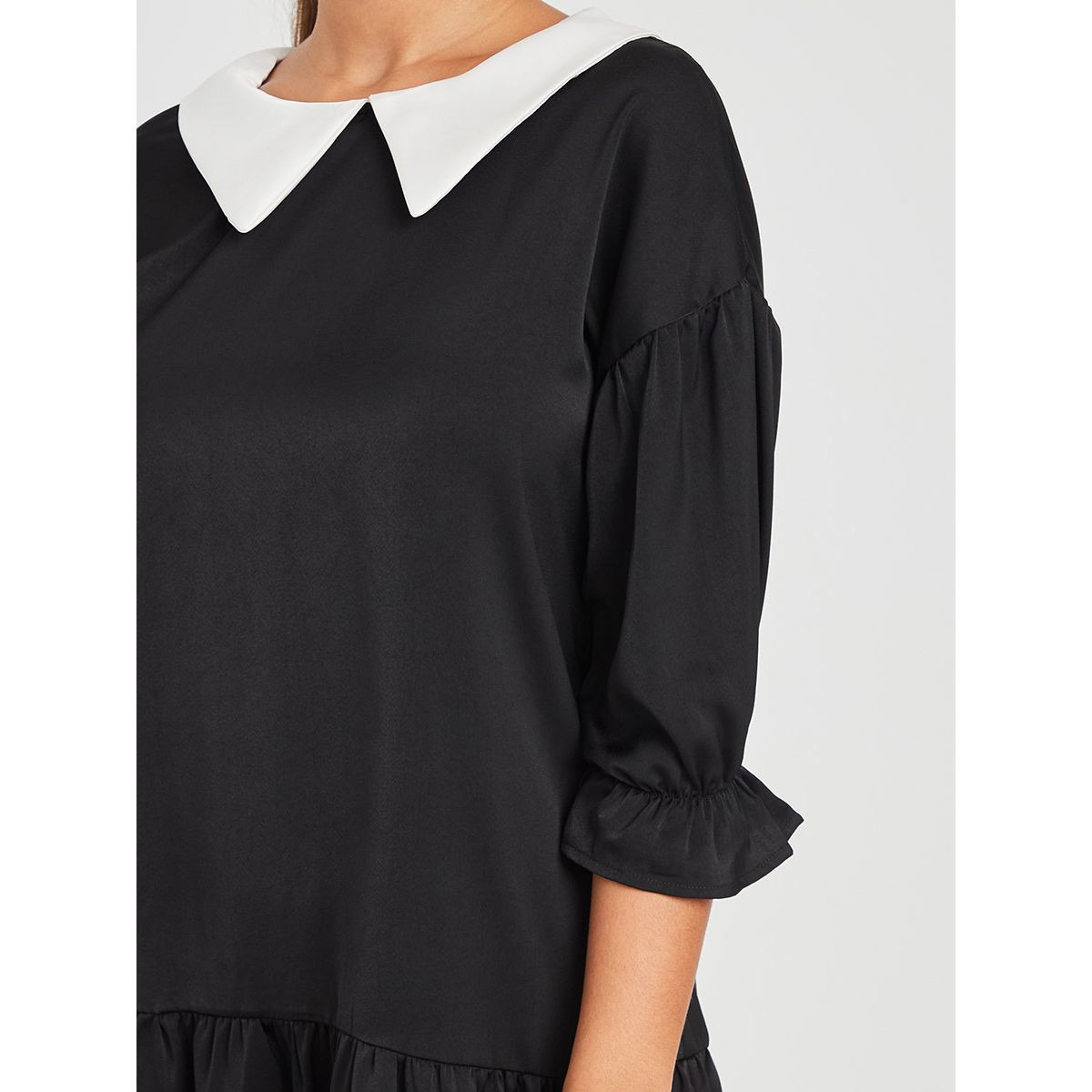 فستان قصير مزين بكشكش من ستايلي-women-clothing-dresses-image-3