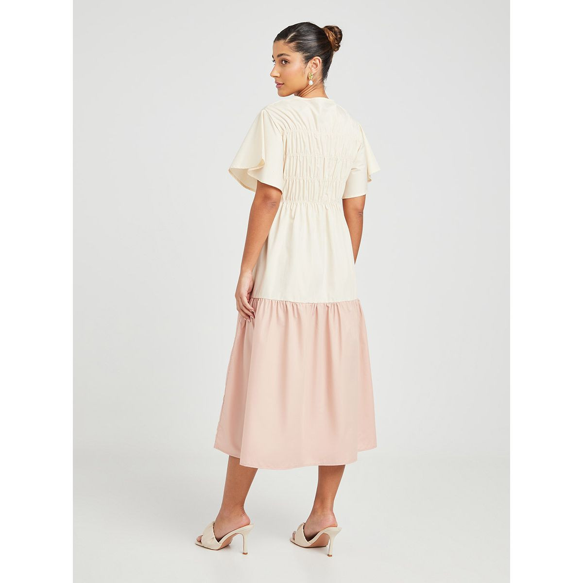 فستان ميدي بنمط كتل الالوان من ستايلي-women-clothing-dresses-image-4