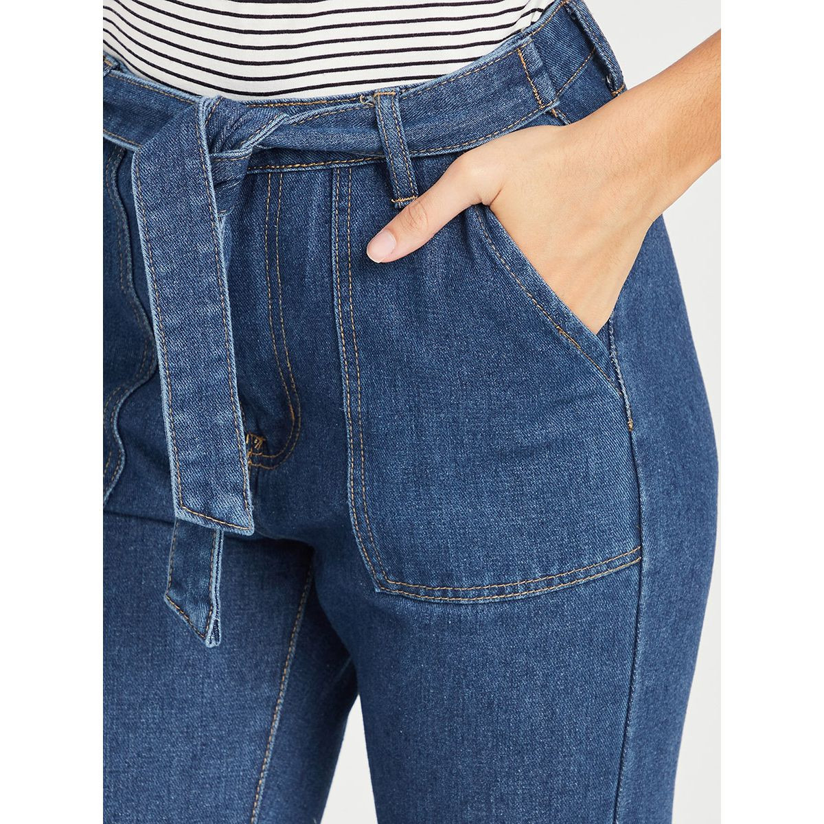 جينز برباط خصر من ستايلي-women-clothing-bottoms-jeans-image-3