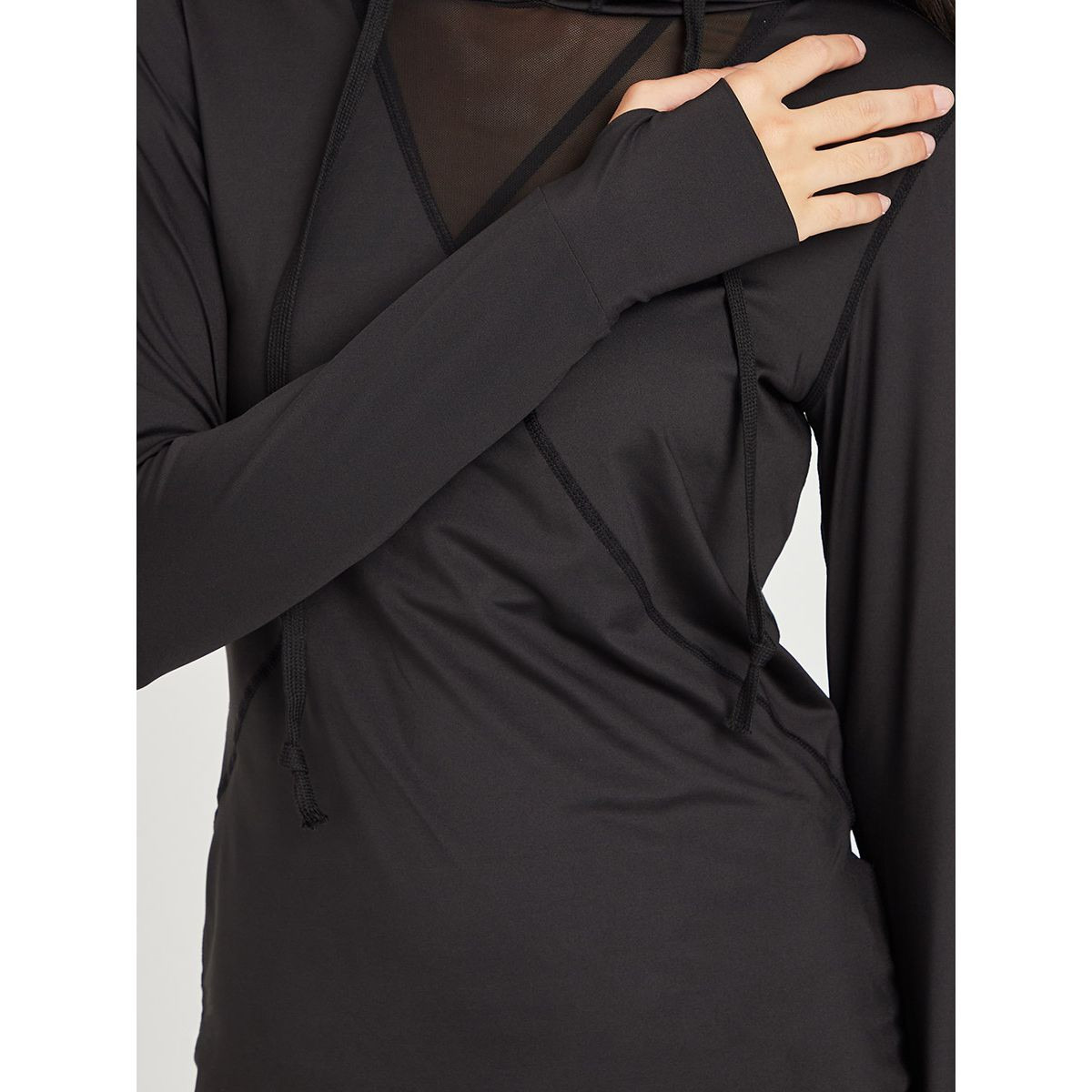 Styli Triangle Mesh Insert Hooded Active Top-women-clothing-sportswearandactivewear-tshirtsandvests-image-3