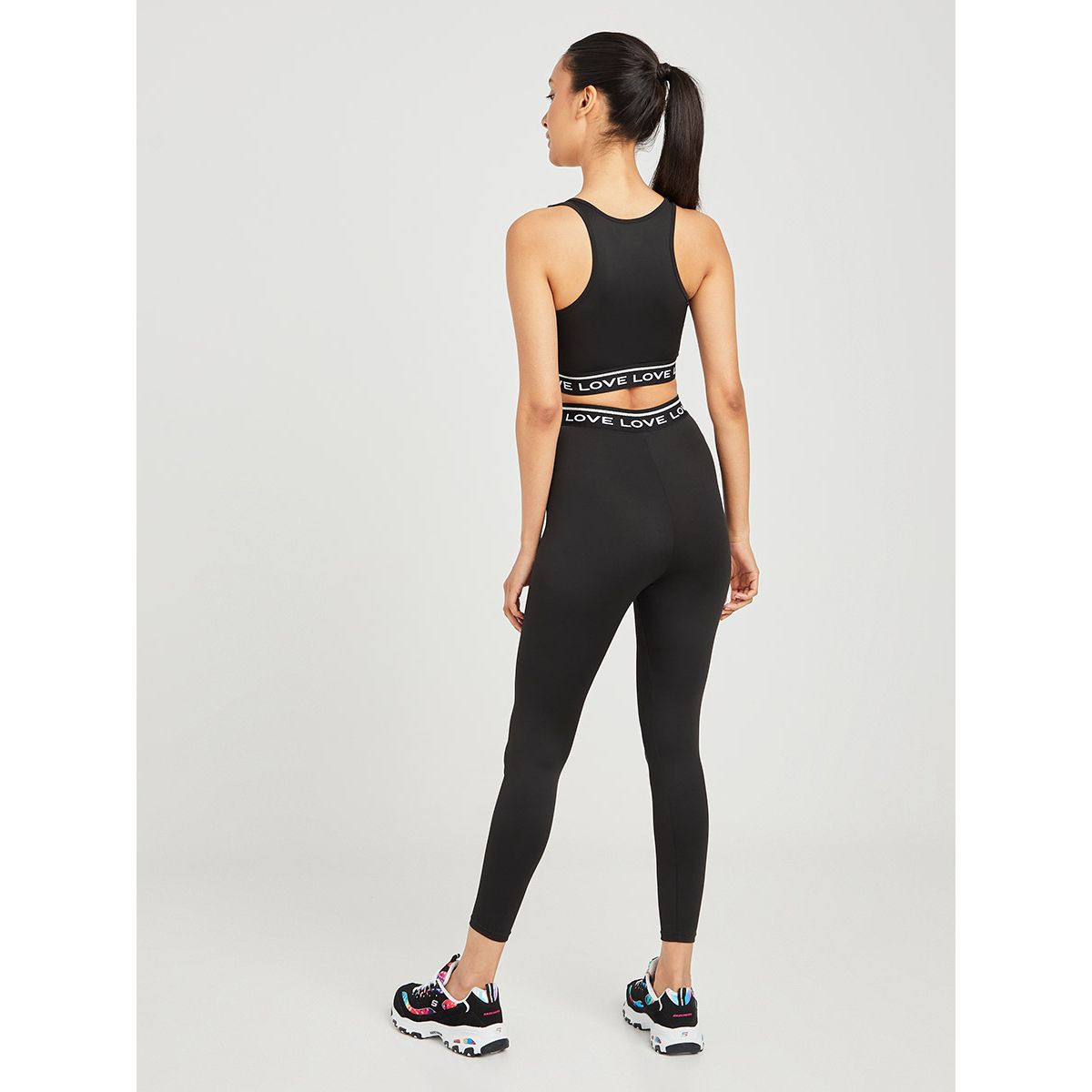 Styli Love Print Elastic Peep Front Active Unitard-women-clothing-sportswearandactivewear-tshirtsandvests-image-5