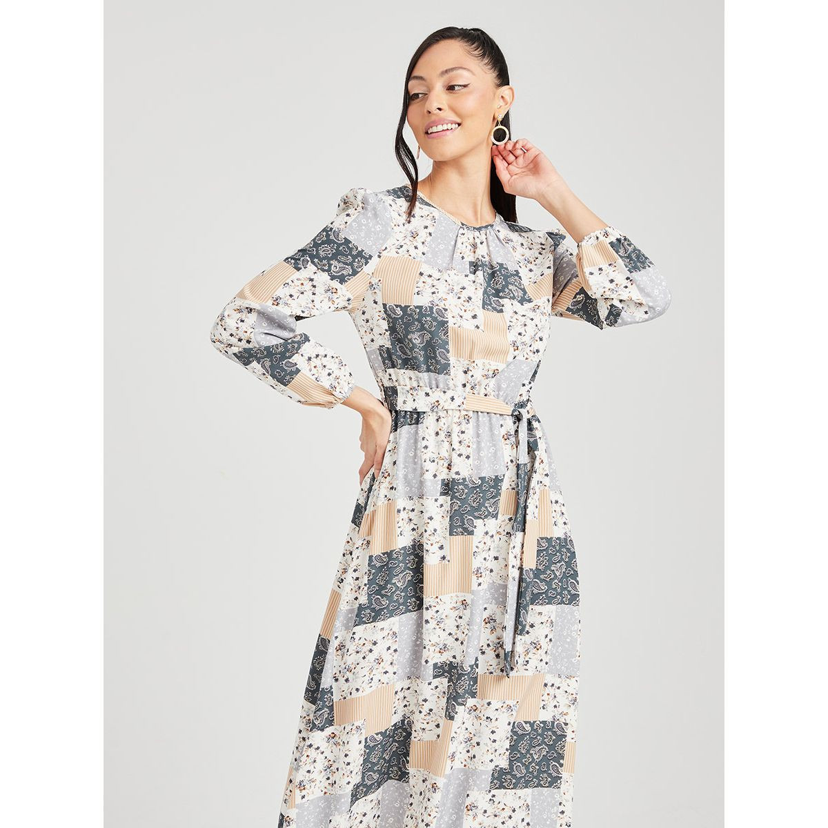 فستان طويل باكمام طويلة من ستايلي-women-clothing-dresses-image-2