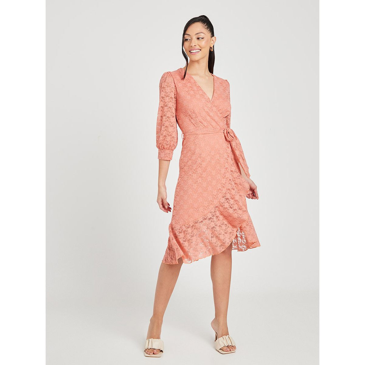 فستان ميدي بنمط لف-women-clothing-dresses-image-1