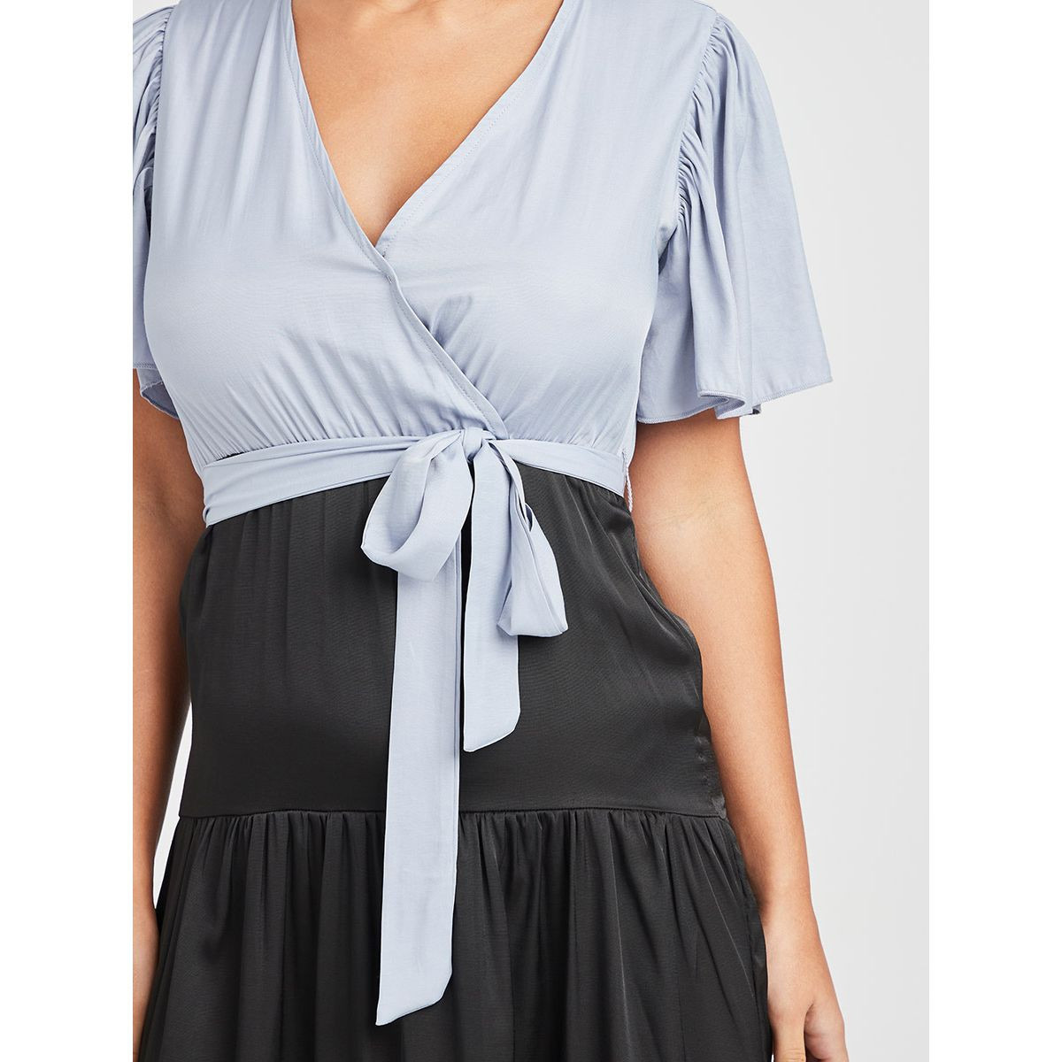 فستان ميدي بنمط كتل الالوان-women-clothing-dresses-image-3