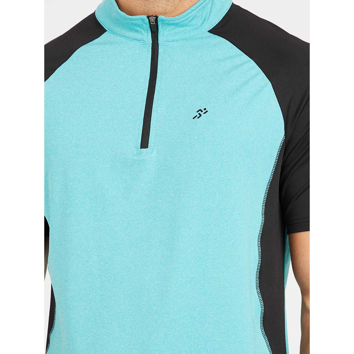 Styli Colorblock Activewear T-shirt with 1/2 Front Zip Closure-men-clothing-sportswearandactivewear-tshirtsandpolos-image-3