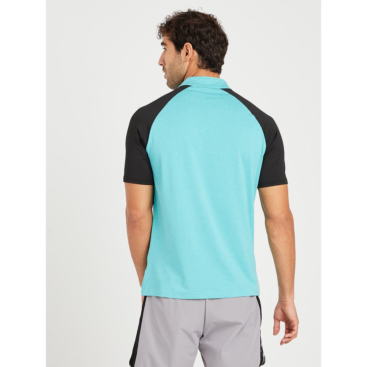 Styli Colorblock Activewear T-shirt with 1/2 Front Zip Closure-men-clothing-sportswearandactivewear-tshirtsandpolos-image-4
