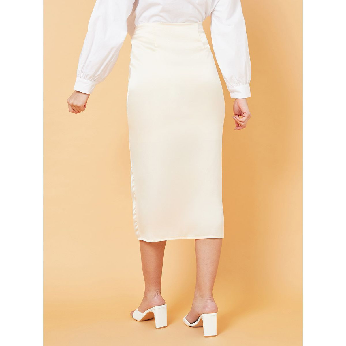 Styli Satin Ruched Front Woven Midi Skirt-women-clothing-bottoms-skirts-image-4