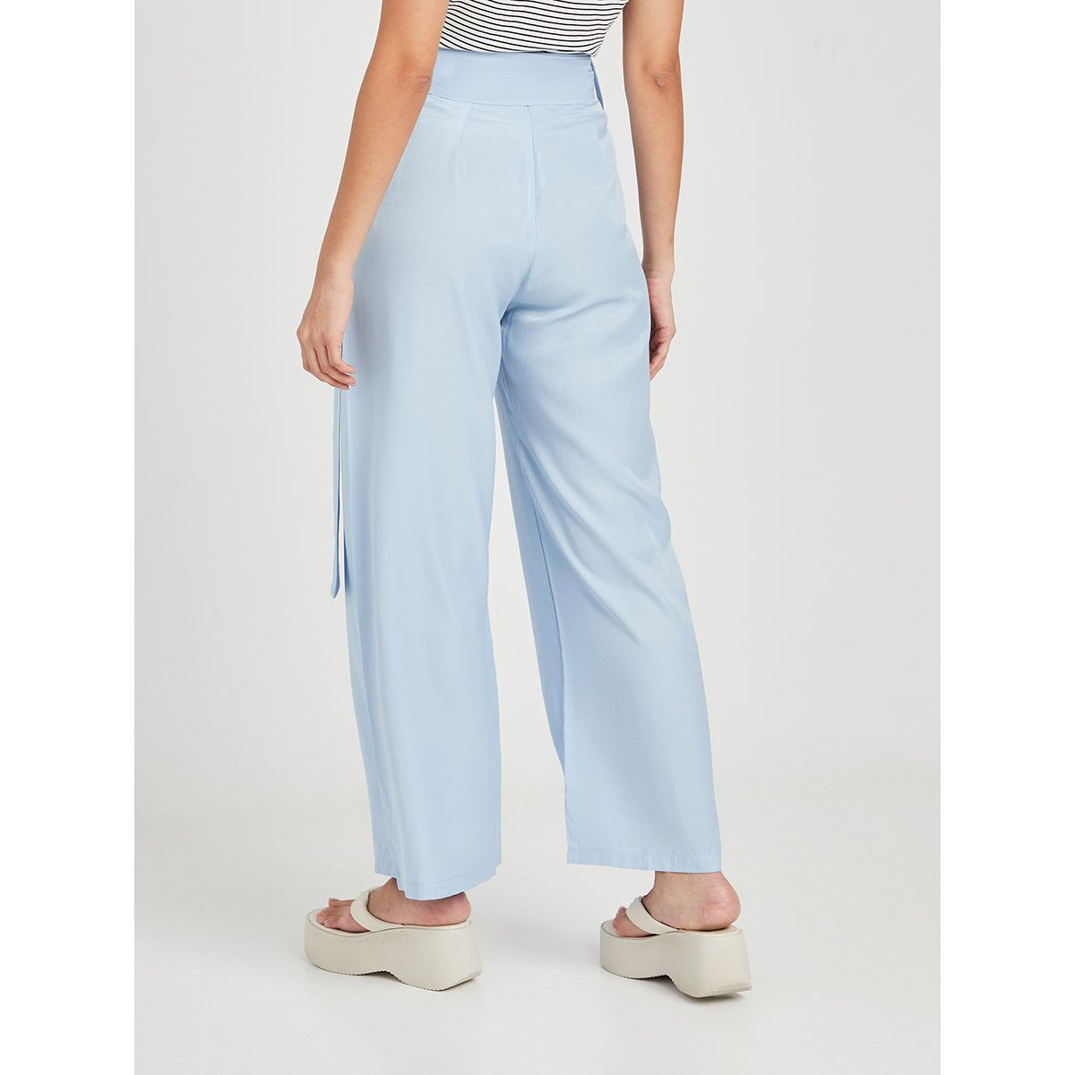 Styli Wide Leg Self Tie Belt Palazzo Pants-women-clothing-bottoms-trousers-image-4