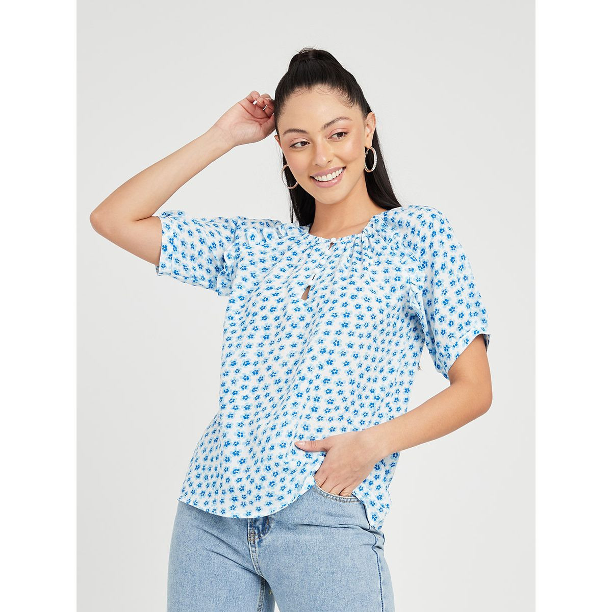 بلوزة باكمام قصيرة-women-clothing-shirtsandblouses-blouses-image-3