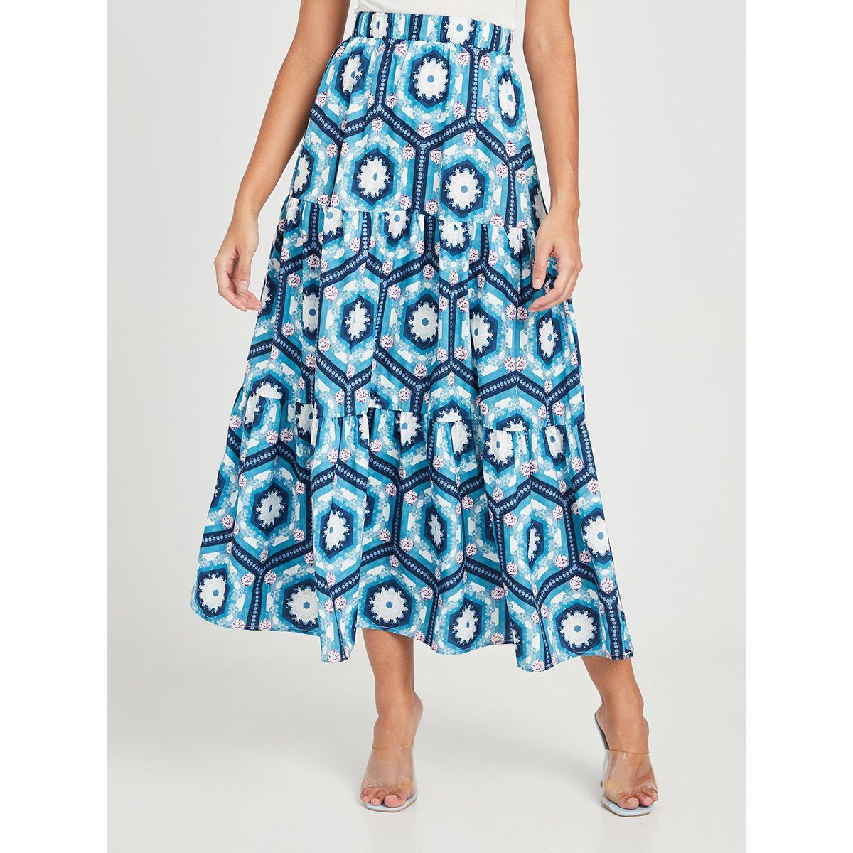 تنورة طويلة بخصر مطاطي من ستايلي-women-clothing-bottoms-skirts-image-1