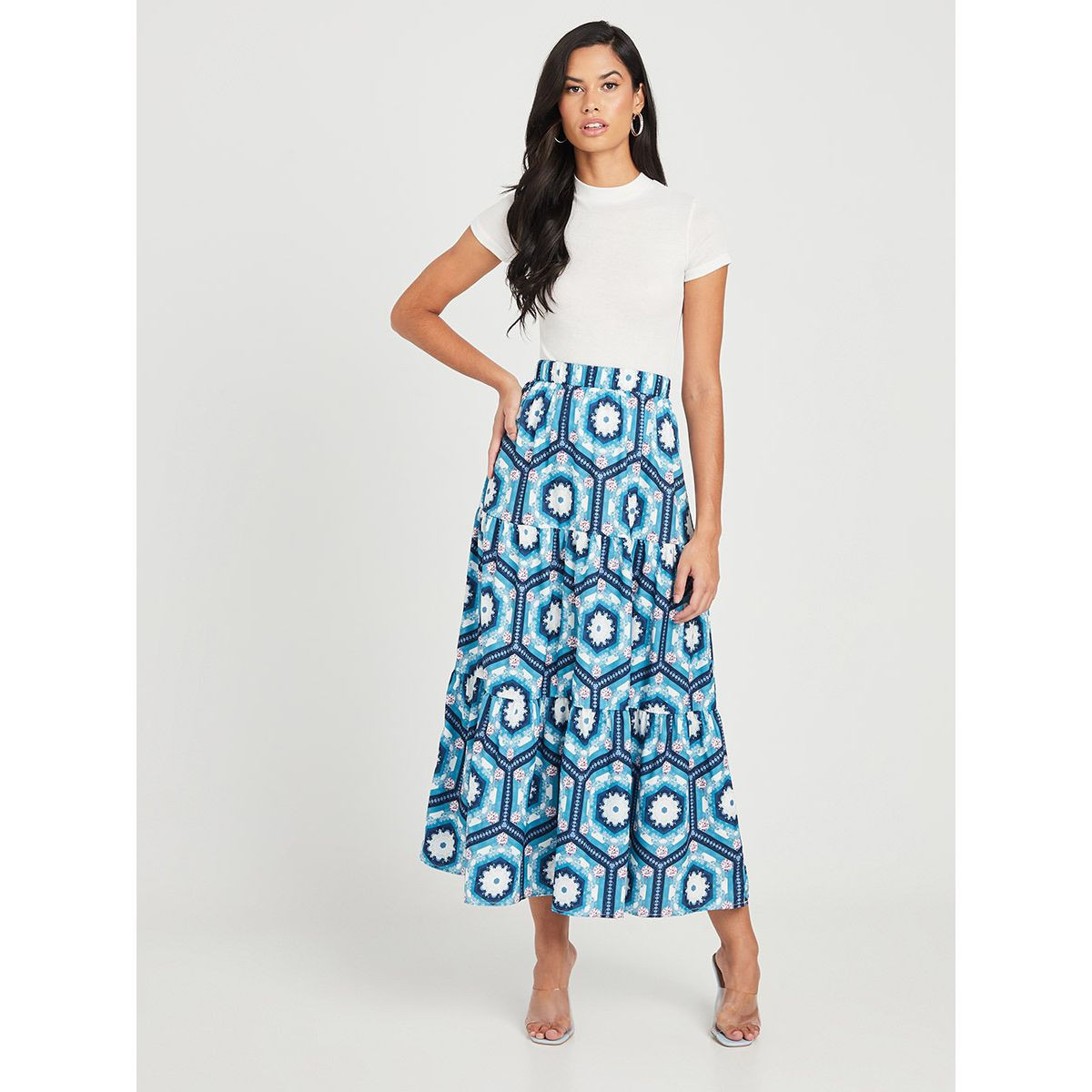 تنورة طويلة بخصر مطاطي من ستايلي-women-clothing-bottoms-skirts-image-2
