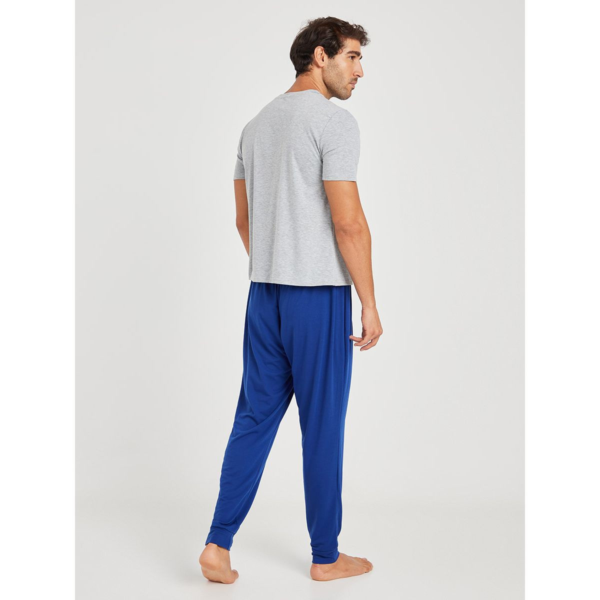 Styli Work Play Slogan Print T-shirt and Elastic Waist Cuffed Jogger Set-men-clothing-nightwear-sets-image-4