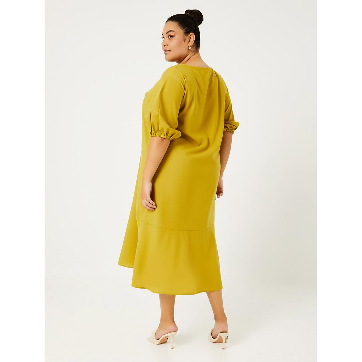 فستان ميدي باكمام منفوشة من ستايلي-women-clothing-dresses-image-4