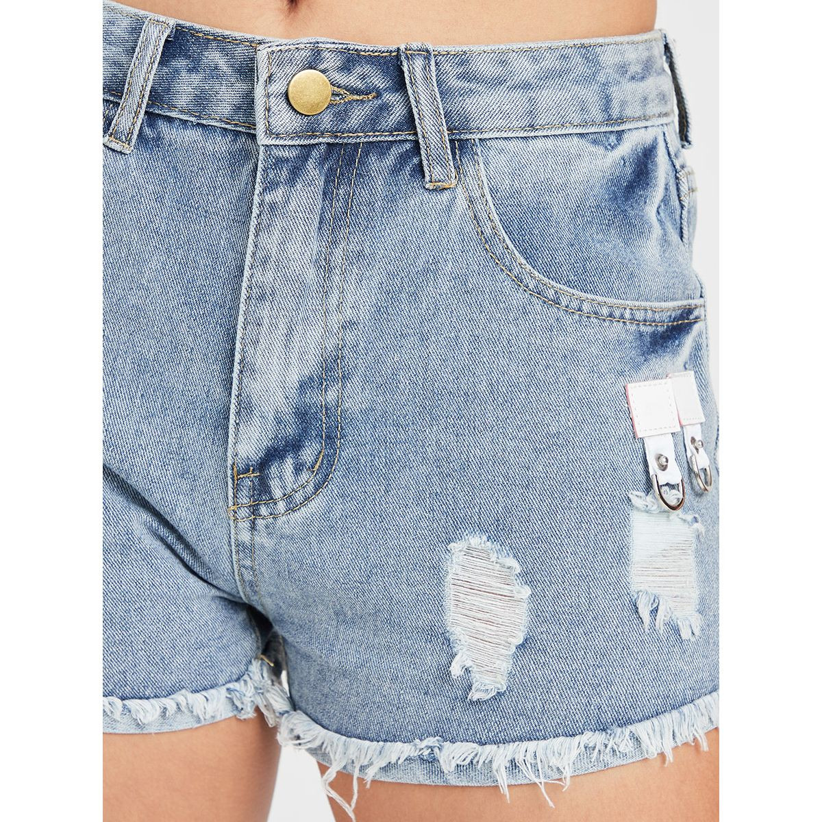 شورت دينيم بحواف شراشيب-women-clothing-shorts-image-3