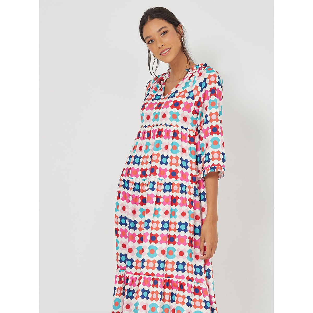 فستان ميدي مطبع بالكامل من ستايلي-women-clothing-dresses-image-2