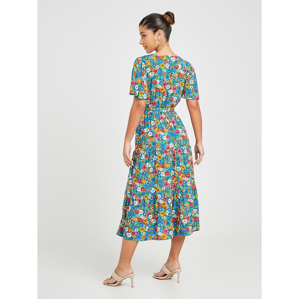 فستان ميدي باكمام قصيرة من ستايلي-women-clothing-dresses-image-4