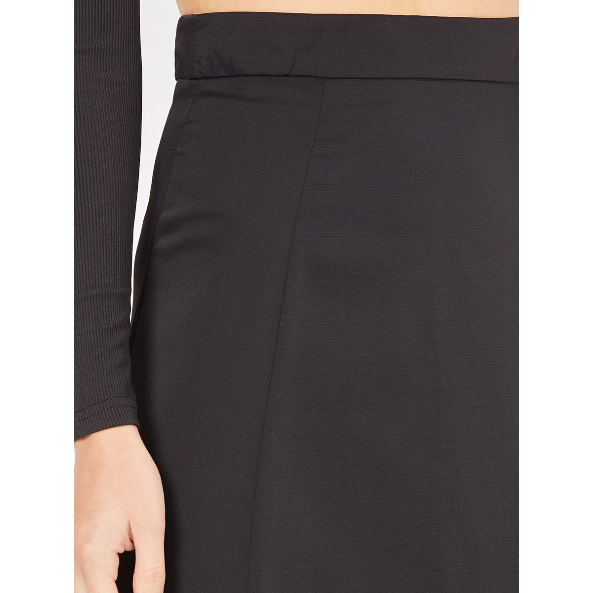 Styli Woven A-Line Midi Skirt with Zip Closure-women-clothing-skirts-image-3