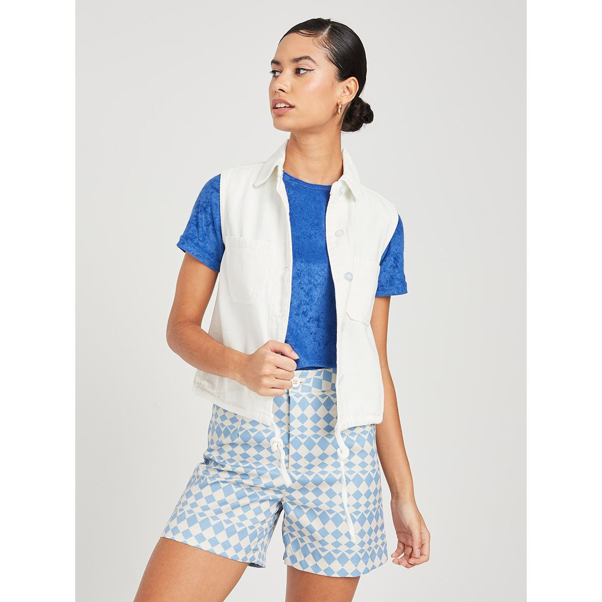 بلوزة دينيم بلا اكمام من ستايلي-women-clothing-shirtsandblouses-blouses-image-1
