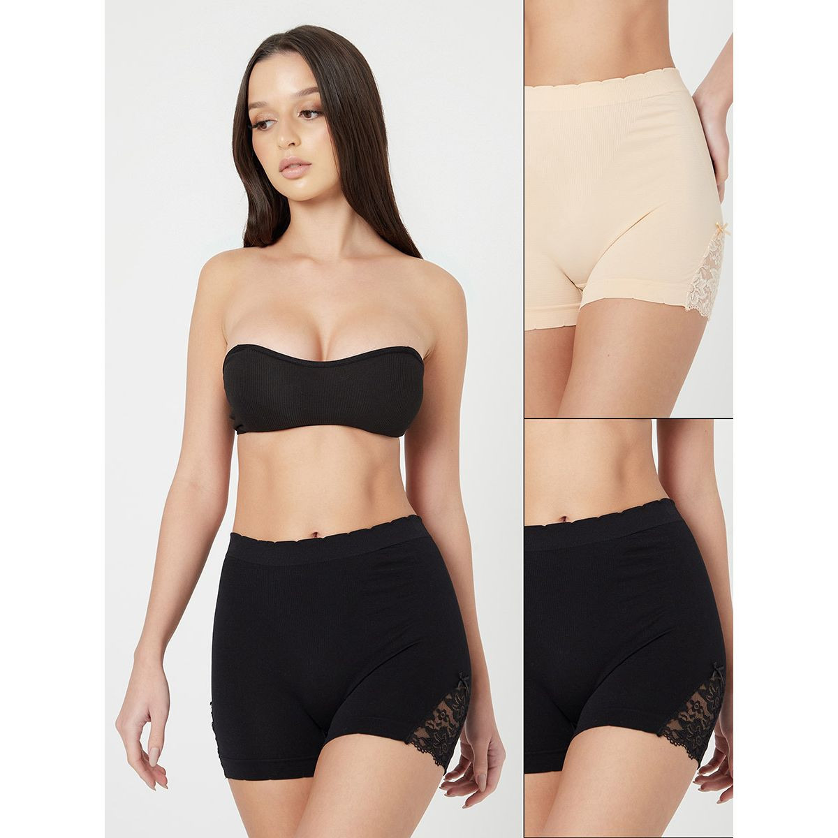Styli Pack of 2 - Side Lace Trim Shaping Brief -women-clothing-lingerie-shapewear-image-1