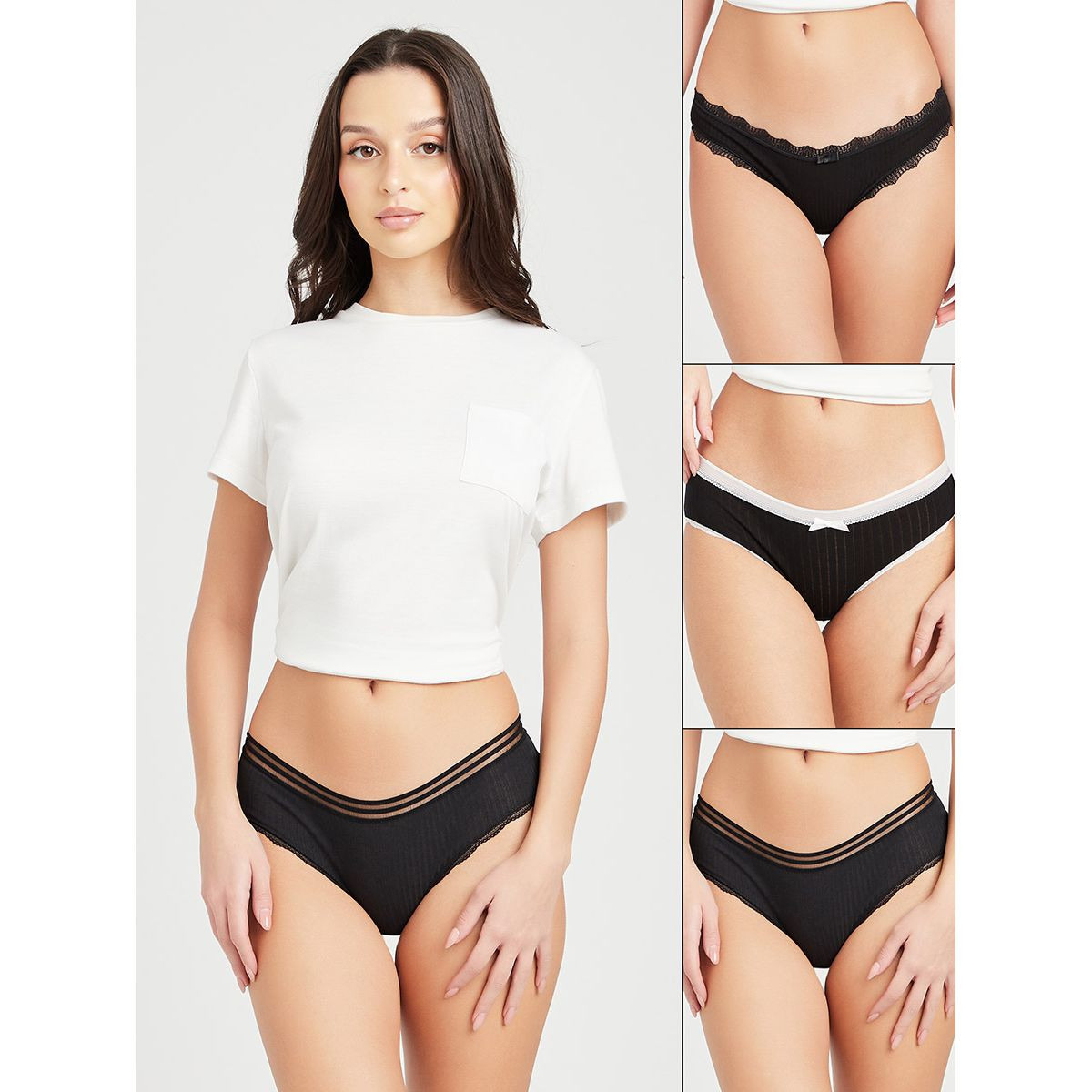 مجموعة من 3 سروال داخلي من ستايلي-women-clothing-lingerie-panties-image-1