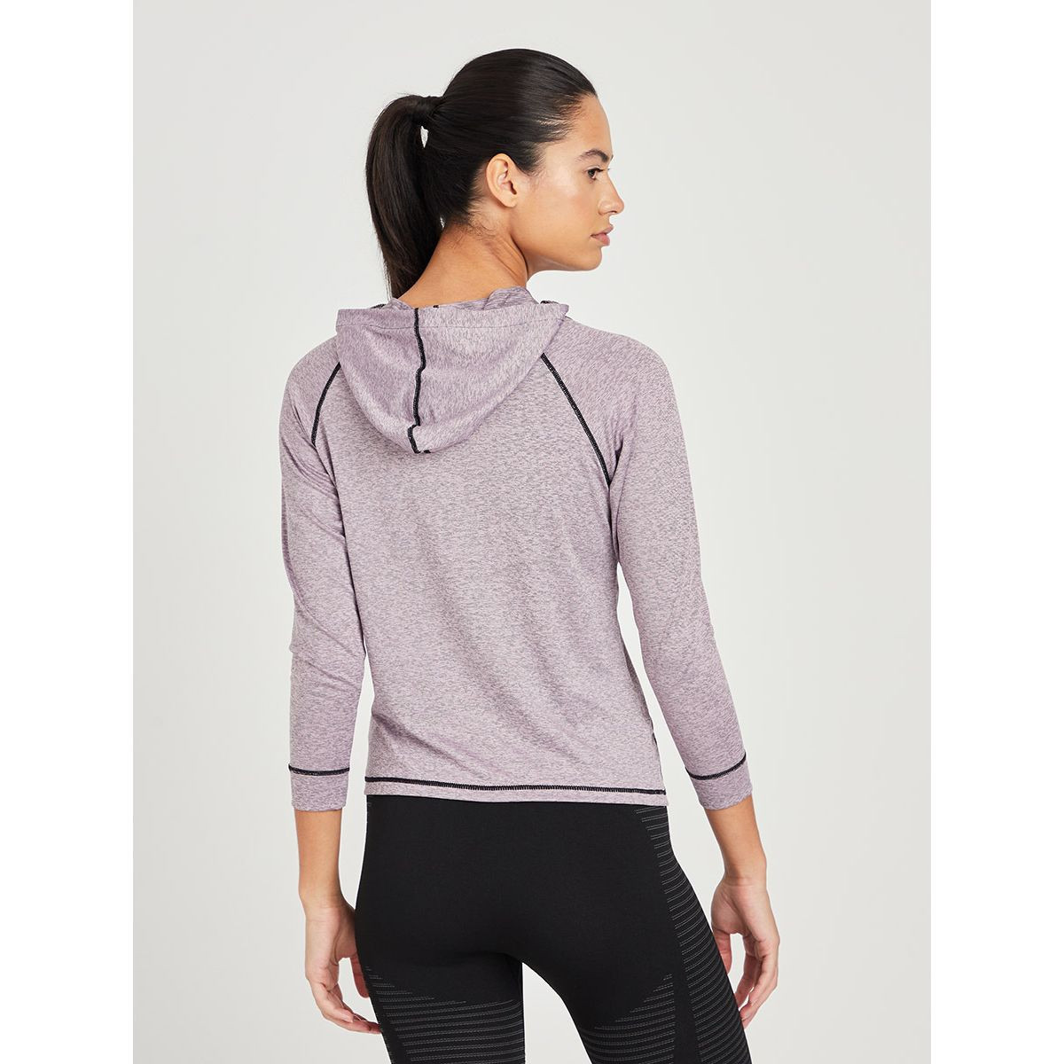 Styli Contrast Stitch Detail Zip Up Active Hoodie-sports-women-clothing-tshirtsandvests-image-5