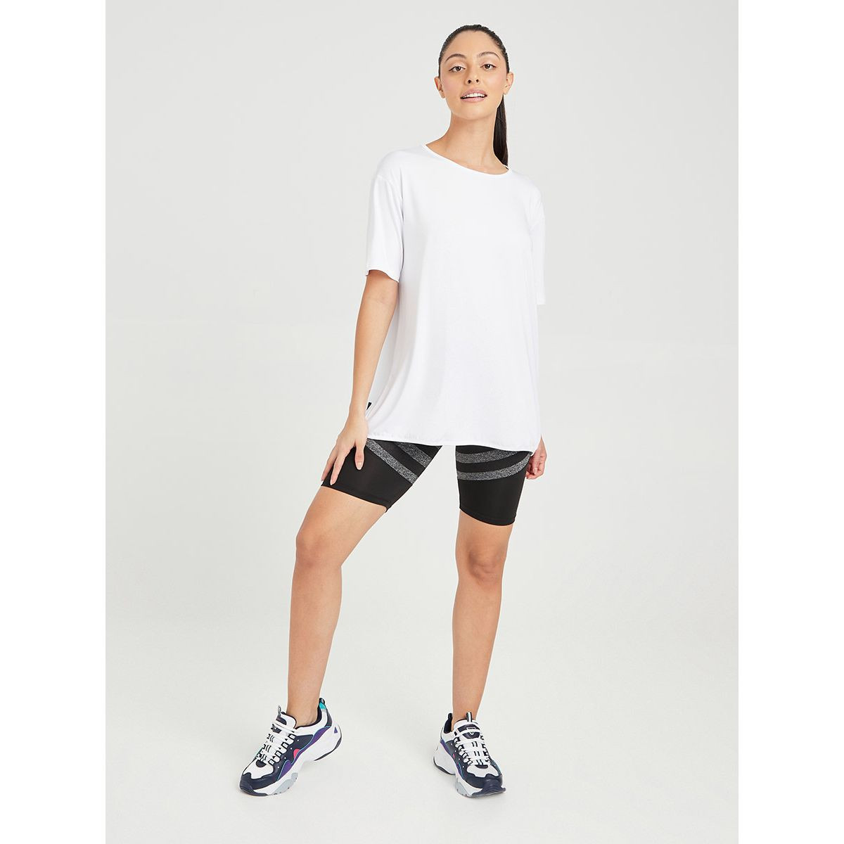 Styli Back Slogan Hem Loose Fit Jersey Active T-shirt-sports-women-clothing-tshirtsandvests-image-3