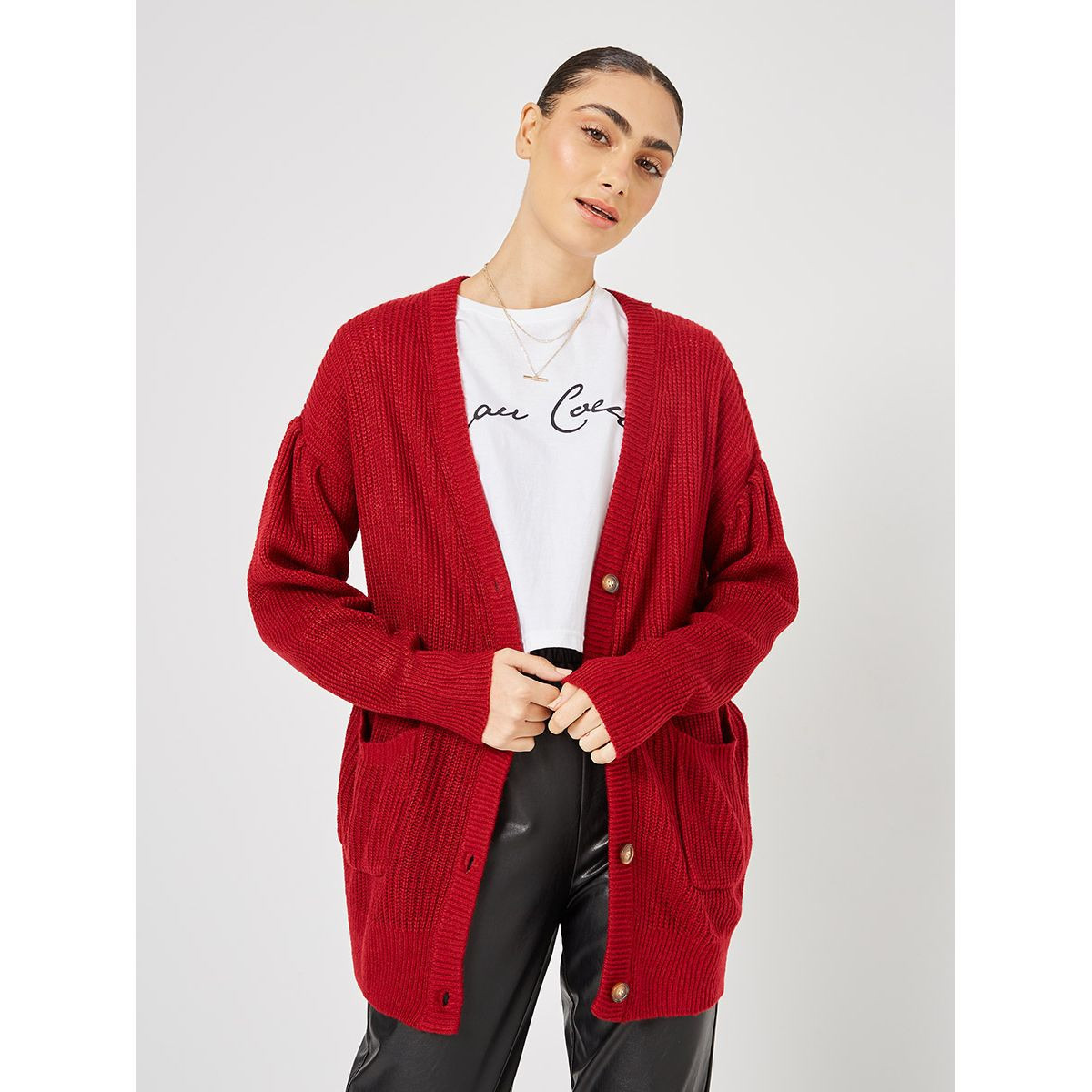 كارديغان طويل محبوك من ستايلي-women-winterwear-cardigansandjumpers-cardigans-image-1