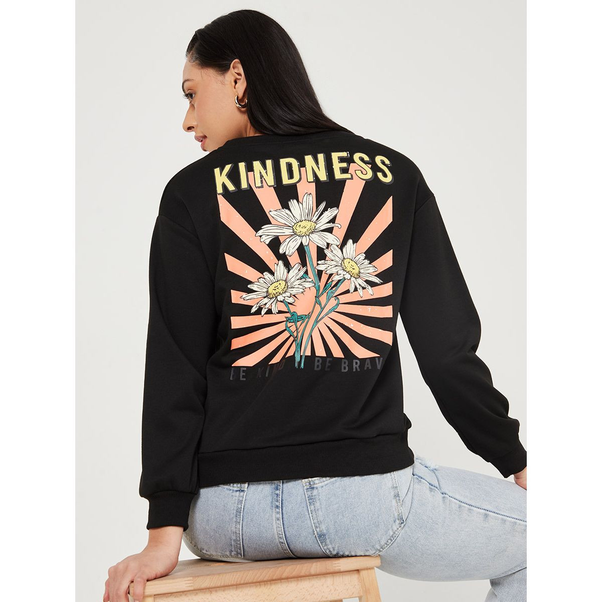 سويت شيرت بقصة عادية من ستايلي-women-clothing-hoodiesandsweatshirts-sweatshirts-image-1