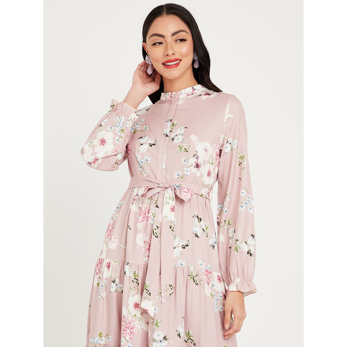 فستان طويل مطبع بزهور من ستايلي-women-clothing-dresses-image-2